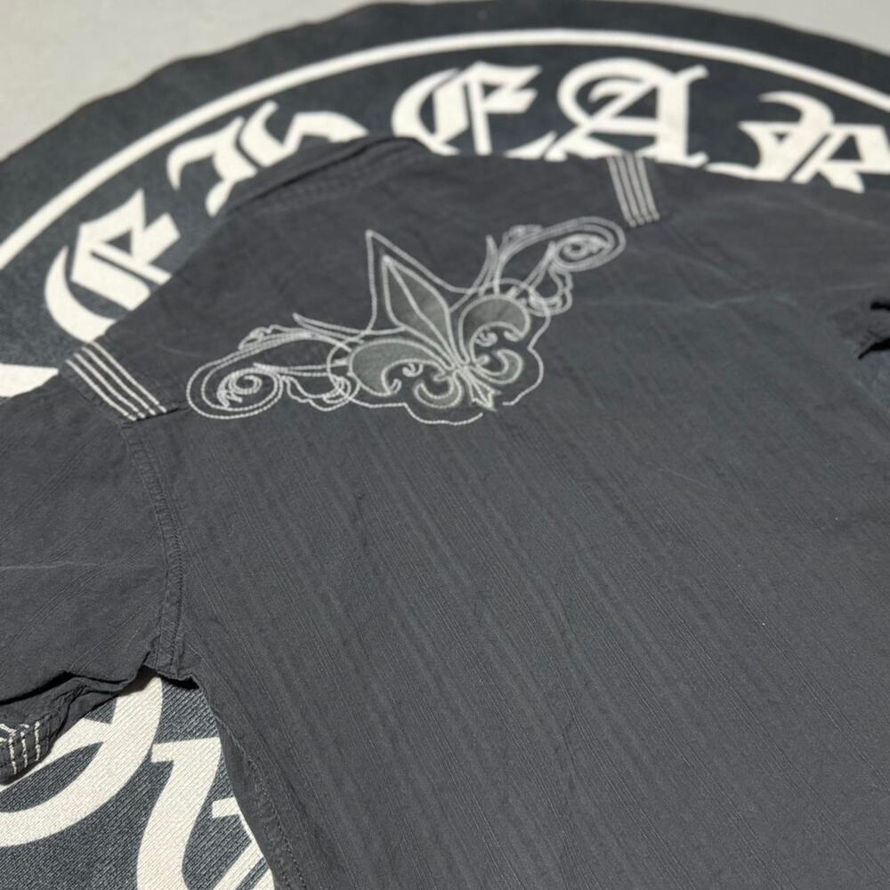 Black and Grey Route 66 Y2K Button Up Shirt